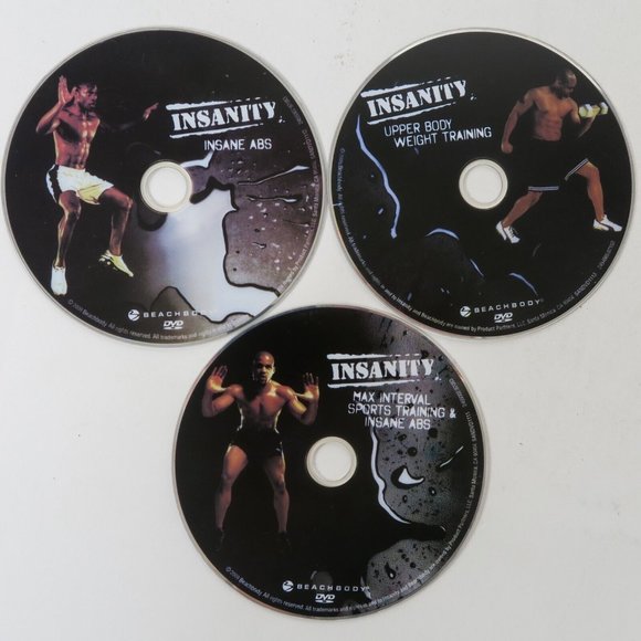 Insanity: Max Interval Sports, Insane Abs & Upper Body Weight Training DVD - Picture 1 of 5